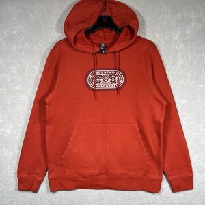 Mountain Hardwear Sweatshirt Mens Medium Orange Hoodie Logo Hooded Cotton